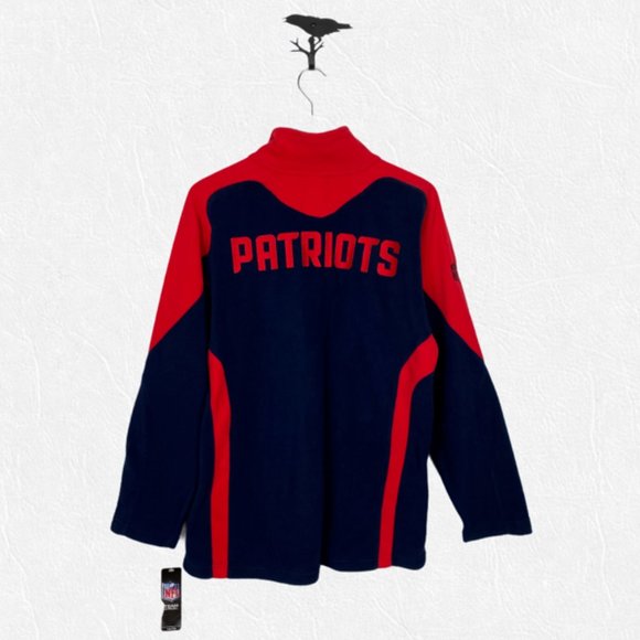 NFL Patriots 1/4 Zip Fleece Pullover | Youth XL - Picture 4 of 8